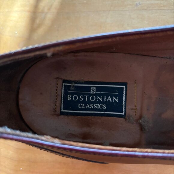 Bostonian Classics Wingtip Tassel Leather Loafers Oxfords Brown Men's Size 9 - Picture 4 of 4